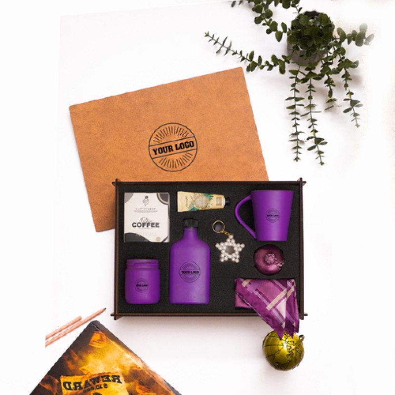 Ahşap Kutulu Hediye Seti 3626-1